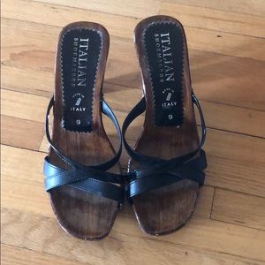 Italian Shoemakers Leather Strappy Heeled Sandals